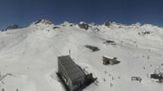 Archived webcam image showing Corviglia - Panoramic view Piz Nair on 3 Apr 2026 at 14:26