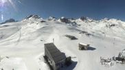 Archived webcam image showing Corviglia - Panoramic view Piz Nair on 3 Apr 2026 at 16:26
