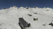Archived webcam image showing Corviglia - Panoramic view Piz Nair on 3 Apr 2026 at 12:26