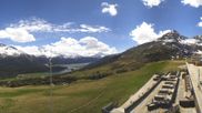 Archived webcam image showing St. Moritz Corviglia - mountain restaurant El Paradiso on 9 May 2026 at 14:21