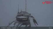 Archiviertes Webcam Bild: Corvatsch: Bergstation am 13.04.2026 um 07:02 Uhr
