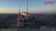 Archived webcam image showing Corvatsch Ski Resort: Top Station on 12 Jul 2026 at 21:10