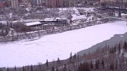 Archiviertes Webcam Bild: Panoramablick auf die Skyline von Edmonton am 26 Feb 2026 um 16:32 Uhr