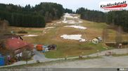 Archiviertes Webcam Bild: Blick auf die Abfahrt im Schidorf Kirchbach, Waldviertel am 13.04.2026 um 08:50 Uhr