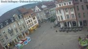 Archived webcam image showing View at the market place in Ettlingen on 16 Aug 2026 at 06:15