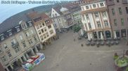 Archived webcam image showing View at the market place in Ettlingen on 16 Aug 2026 at 07:15
