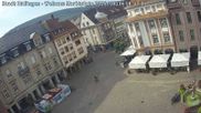 Archived webcam image showing View at the market place in Ettlingen on 16 Aug 2026 at 10:15