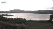 Archived webcam image showing View over the Wallersee on 14 Jun 2026 at 07:34