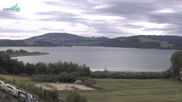 Archived webcam image showing View over the Wallersee on 14 Jun 2026 at 08:34