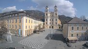 Archived webcam image showing Market square in Mondsee on 4 Mar 2026 at 12:20