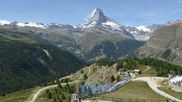 Archiviertes Webcam Bild: Zermatt: Station Sunnega mit Blick aufs Matterhorn am 12.07.2026 um 12:55 Uhr