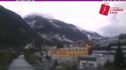 Archived webcam image showing River Inn in the city of Landeck on 5 Jun 2026 at 08:20