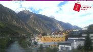 Archived webcam image showing River Inn in the city of Landeck on 5 Jun 2026 at 16:20