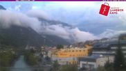 Archived webcam image showing River Inn in the city of Landeck on 15 Jul 2026 at 06:15