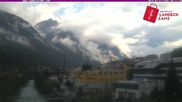 Archived webcam image showing River Inn in the city of Landeck on 15 Jul 2026 at 08:15