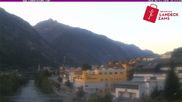 Archived webcam image showing River Inn in the city of Landeck on 12 Jul 2026 at 20:15