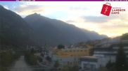 Archived webcam image showing River Inn in the city of Landeck on 4 Aug 2026 at 06:38