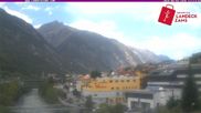 Archived webcam image showing River Inn in the city of Landeck on 4 Aug 2026 at 16:38