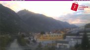 Archived webcam image showing River Inn in the city of Landeck on 30 Aug 2026 at 07:44