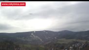 Archived webcam image showing Rokytnice, Valley Huťský potok on 13 Apr 2026 at 08:15