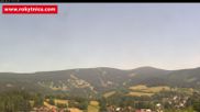 Archived webcam image showing Rokytnice, Valley Huťský potok on 27 Jun 2026 at 12:50