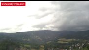 Archived webcam image showing Rokytnice, Valley Huťský potok on 6 Jul 2026 at 14:24