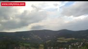 Archived webcam image showing Rokytnice, Valley Huťský potok on 12 Jul 2026 at 18:37