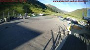 Archived webcam image showing Andermatt – Parking area Gemsstock Ropeway on 14 Jun 2026 at 07:50