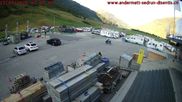 Archived webcam image showing Andermatt – Parking area Gemsstock Ropeway on 12 Jul 2026 at 07:52