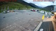 Archived webcam image showing Andermatt – Parking area Gemsstock Ropeway on 21 Sep 2026 at 07:15