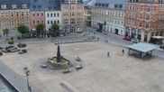 Archived webcam image showing View at the Market Square of Annaberg-Buchholz on 4 May 2026 at 07:11