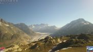 Archiviertes Webcam Bild: Aletsch Arena: Aletschgletscher - Moosfluh am 28.05.2026 um 08:56 Uhr