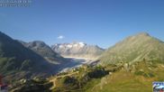 Archived webcam image showing Riederalp: Moosfluh on 12 Jul 2026 at 18:54