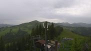 Archived webcam image showing Grasgehren: Panoramic view over the ski resort on 16 Jun 2026 at 16:35