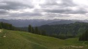 Archived webcam image showing Grasgehren: Panoramic view over the ski resort on 16 Jun 2026 at 12:35