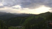 Archived webcam image showing Grasgehren: Panoramic view over the ski resort on 16 Jun 2026 at 20:35