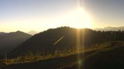 Archived webcam image showing Grasgehren: Panoramic view over the ski resort on 8 Aug 2026 at 07:26