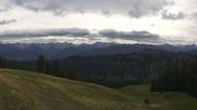 Archived webcam image showing Grasgehren: Panoramic view over the ski resort on 24 Sep 2026 at 12:56
