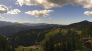 Archived webcam image showing Grasgehren: Panoramic view over the ski resort on 22 Sep 2026 at 14:54
