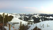 Archived webcam image showing Grasgehren: Panoramic view over the ski resort on 26 Feb 2026 at 07:42