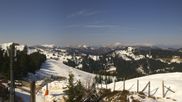 Archived webcam image showing Grasgehren: Panoramic view over the ski resort on 18 Mar 2026 at 14:33
