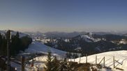 Archived webcam image showing Grasgehren: Panoramic view over the ski resort on 18 Mar 2026 at 16:33