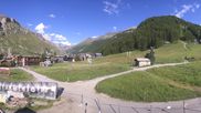 Archiviertes Webcam Bild: Val d'Isère: Übungspisten im Tal am 12.07.2026 um 18:16 Uhr