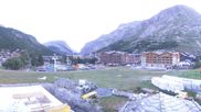 Archived webcam image showing Val d'Isère Valley on 8 Aug 2026 at 06:35
