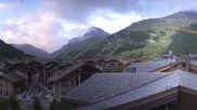 Archived webcam image showing Val d'Isère Village on 1 Jul 2026 at 06:13