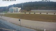 Archiviertes Webcam Bild: Biathlon Arena Nové Město - Blick zum Schießstand am 12.04.2026 um 08:46 Uhr
