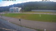 Archiviertes Webcam Bild: Biathlon Arena Nové Město - Blick zum Schießstand am 12.07.2026 um 07:24 Uhr
