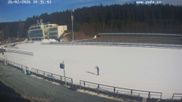Archiviertes Webcam Bild: Biathlon Arena Nové Město - Blick zum Schießstand am 26.02.2026 um 10:19 Uhr