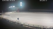 Archiviertes Webcam Bild: Biathlon Arena Nové Město - Blick zum Schießstand am 26 Feb 2026 um 20:29 Uhr