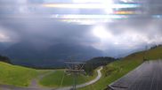 Archived webcam image showing Kaeserstatt Roundshot Meiringen Hasliberg on 1 Aug 2026 at 16:11